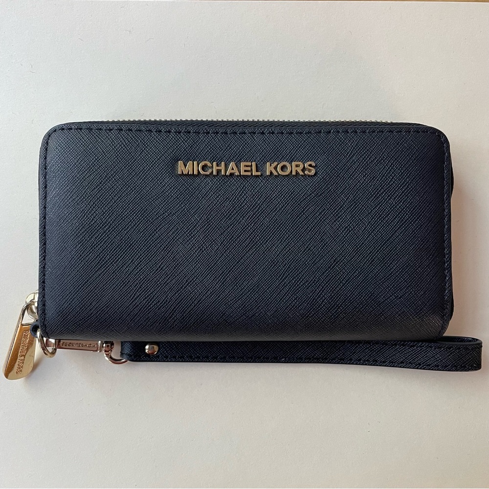Michael Kors Black Wristlet Wallet